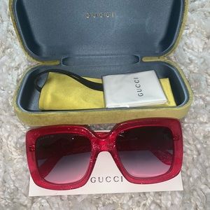 Gucci pink glitter sunglasses